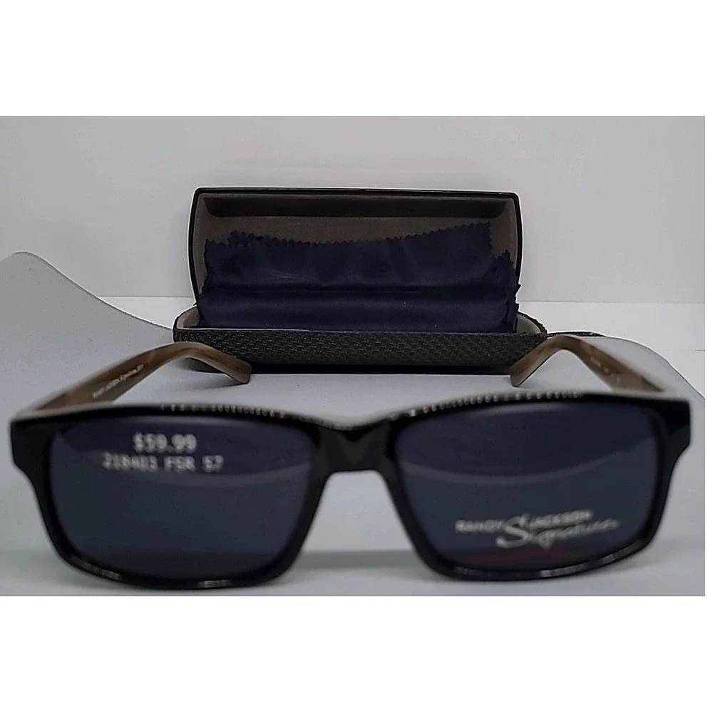 Randy Jackson Signature Eyeglasses w/case 59FI Mens Black Zyloware